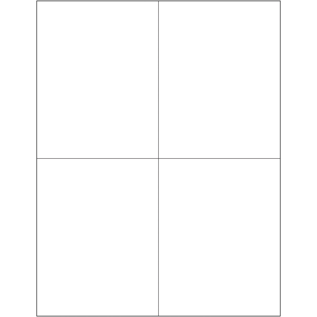 4 1/4 x 5 1/2" White Rectangle Laser Labels - Master Case