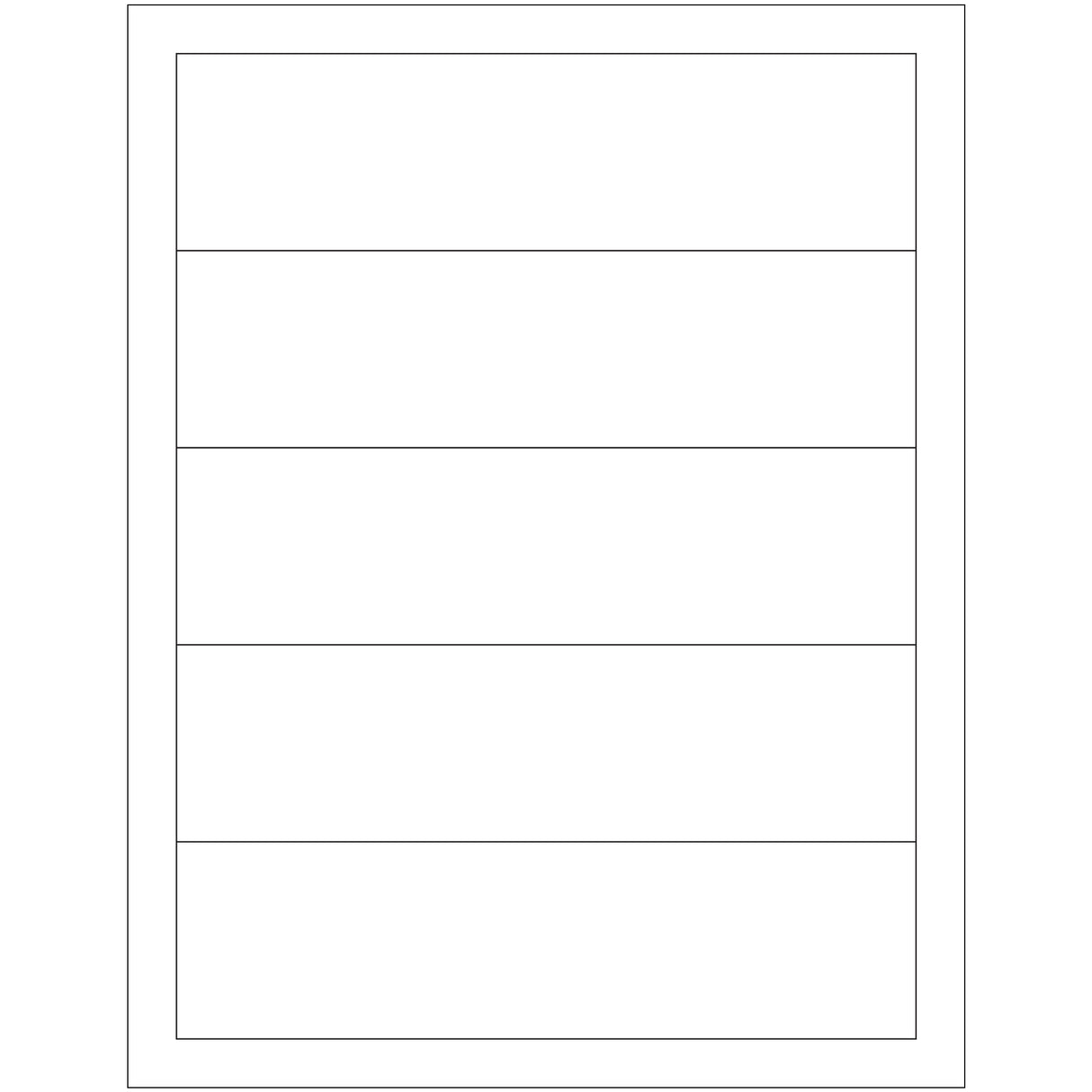 7 1/2 x 2" White Rectangle Laser Labels