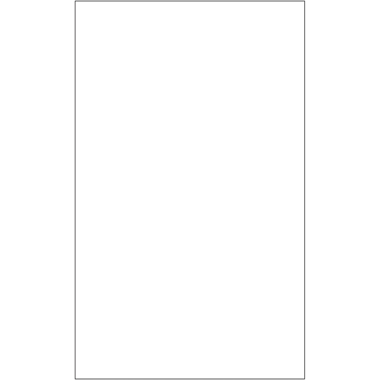 8 1/2 x 14" White Rectangle Laser Labels