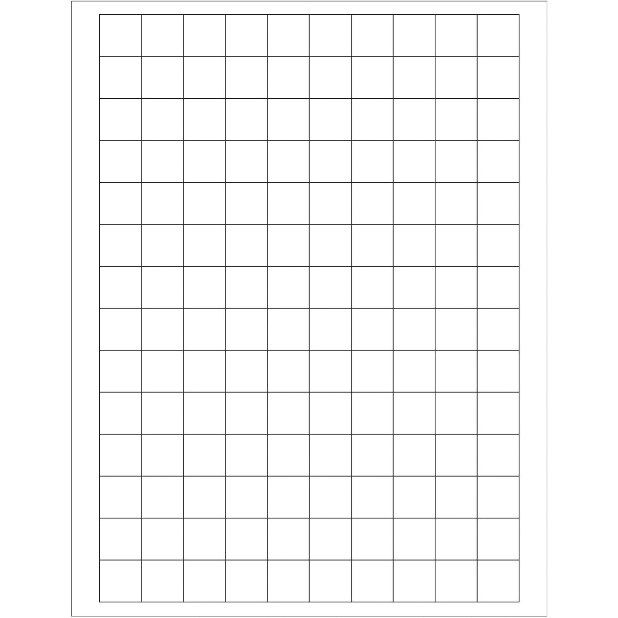 3/4 x 3/4" White Rectangle Laser Labels
