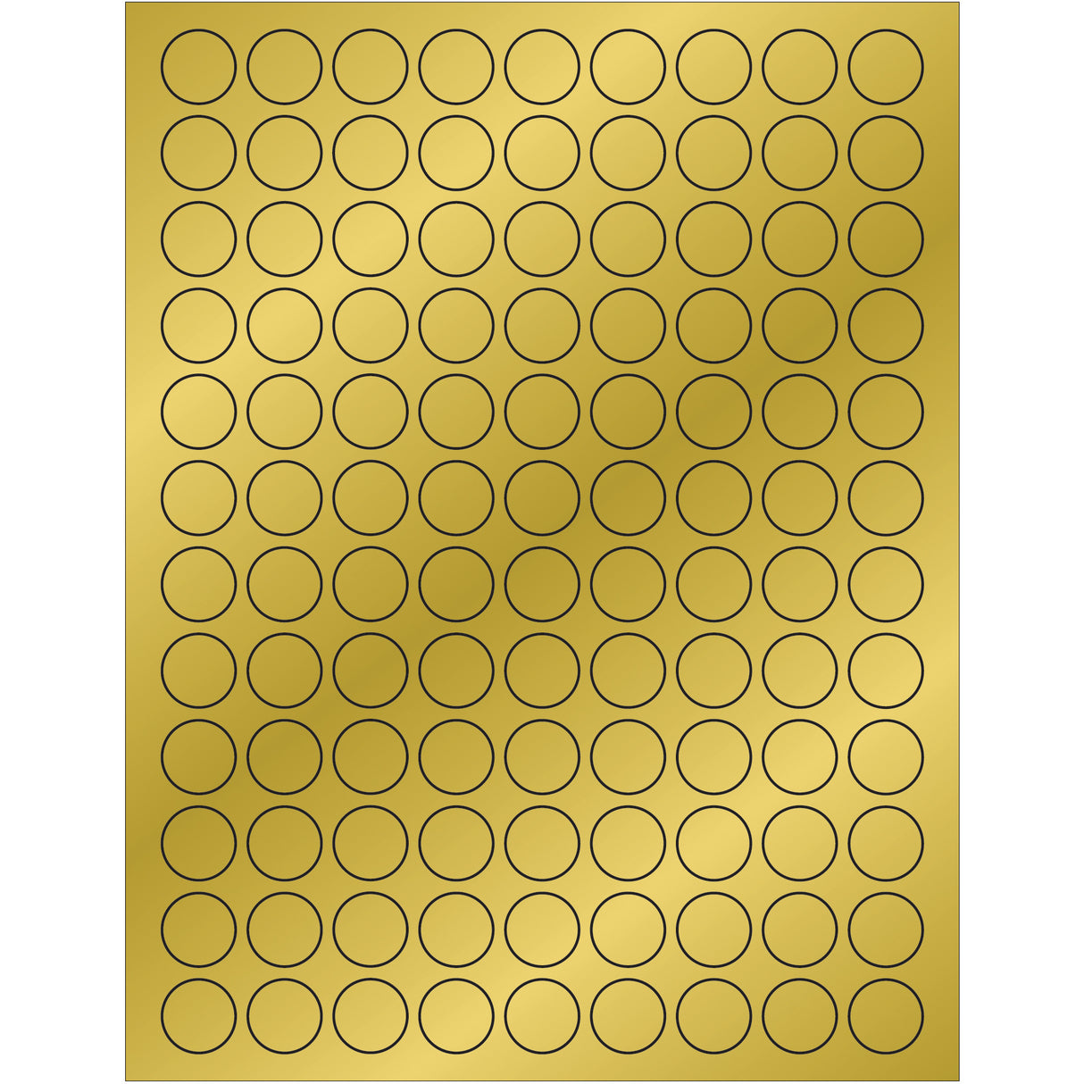 3/4" Gold Foil Circle Laser Labels