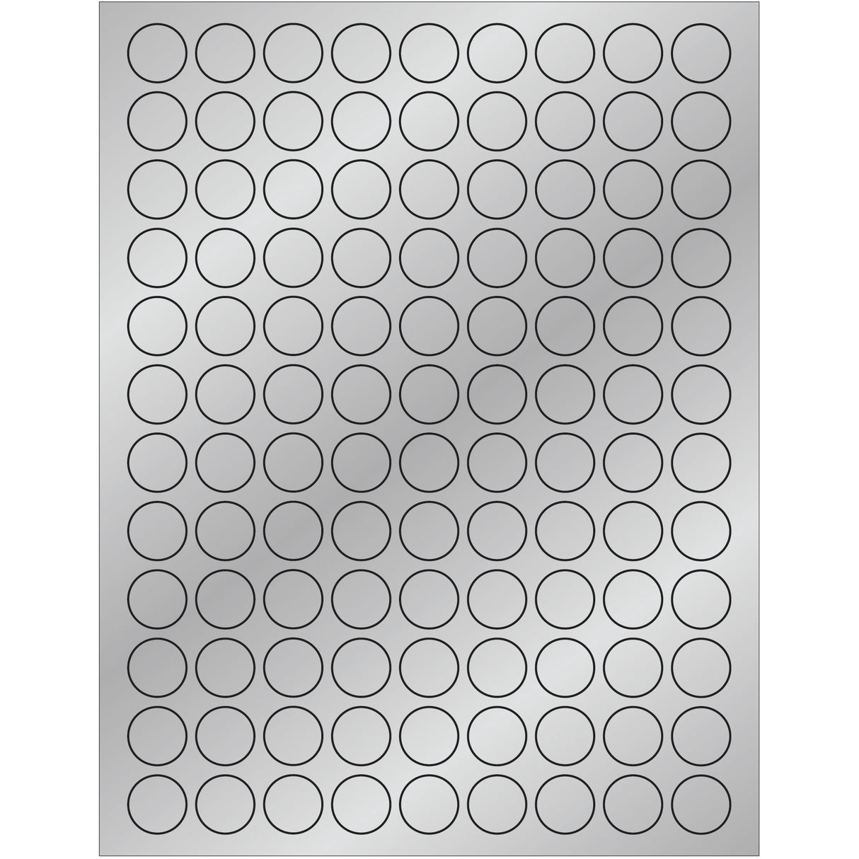 3/4" Silver Foil Circle Laser Labels