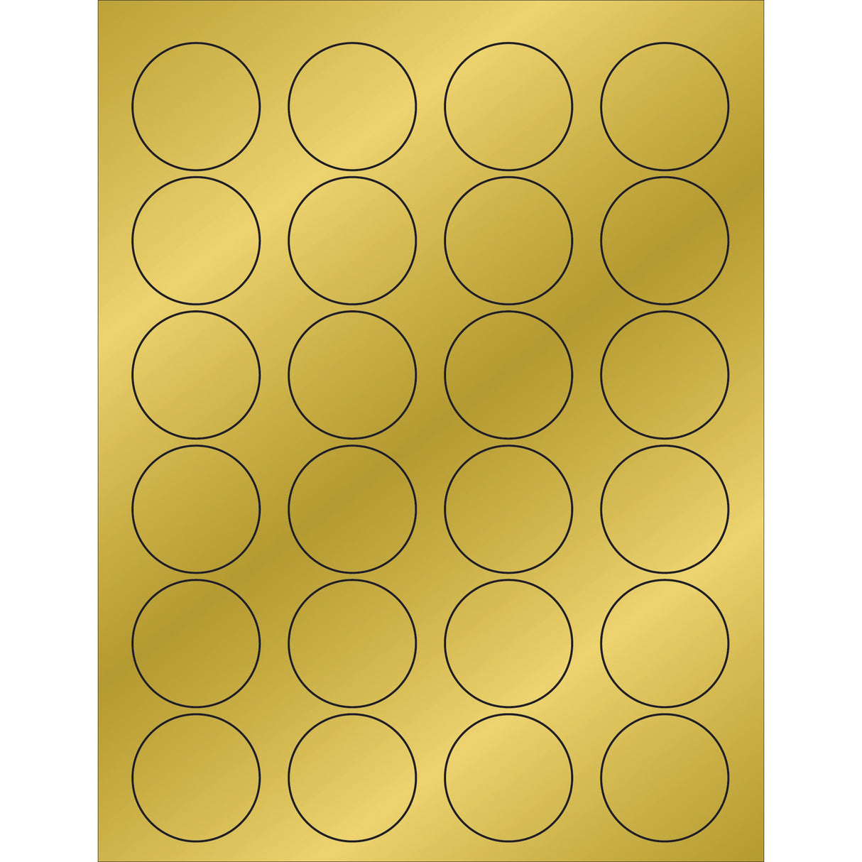 1 5/8" Gold Foil Circle Laser Labels