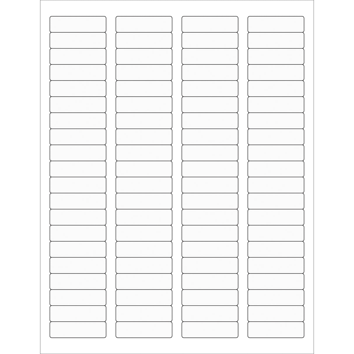 1 3/4 x 1/2" Clear Rectangle Laser Labels