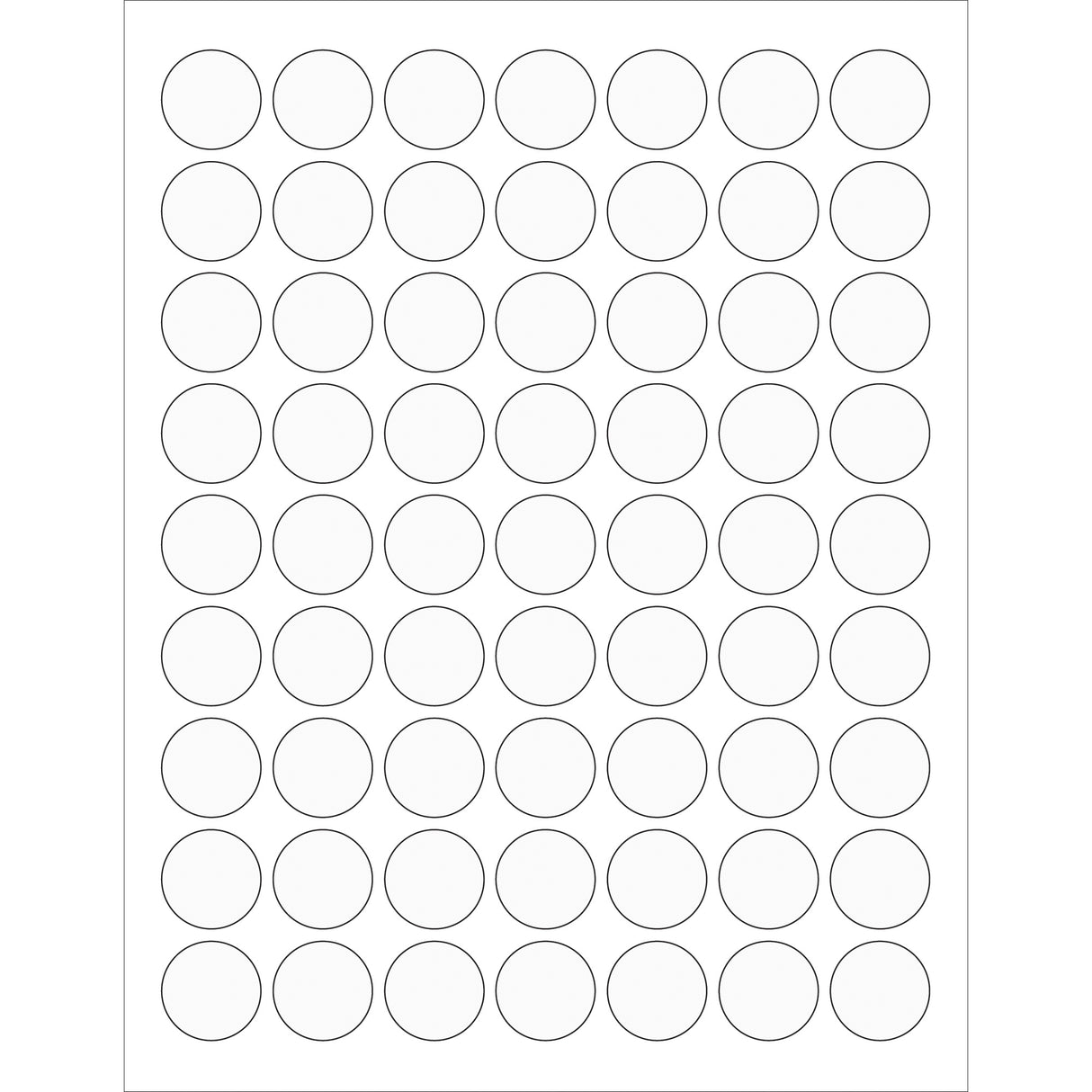 1" Clear Circle Laser Labels