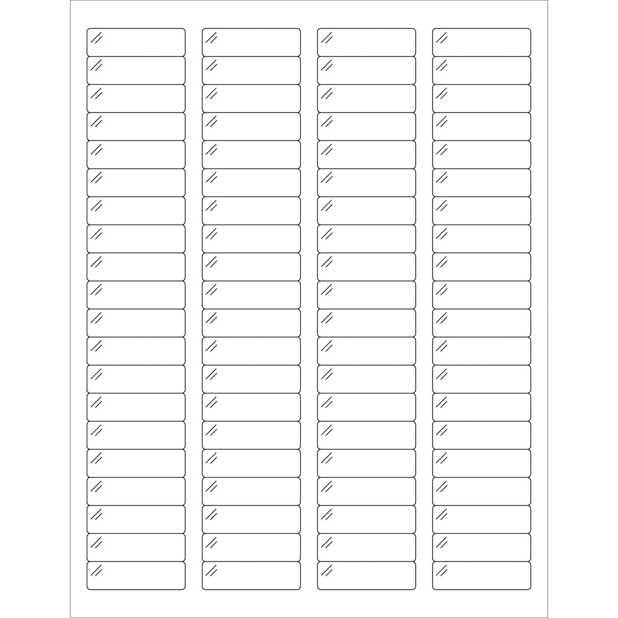 1 3/4 x 1/2" Pure Clear Rectangle Laser Labels