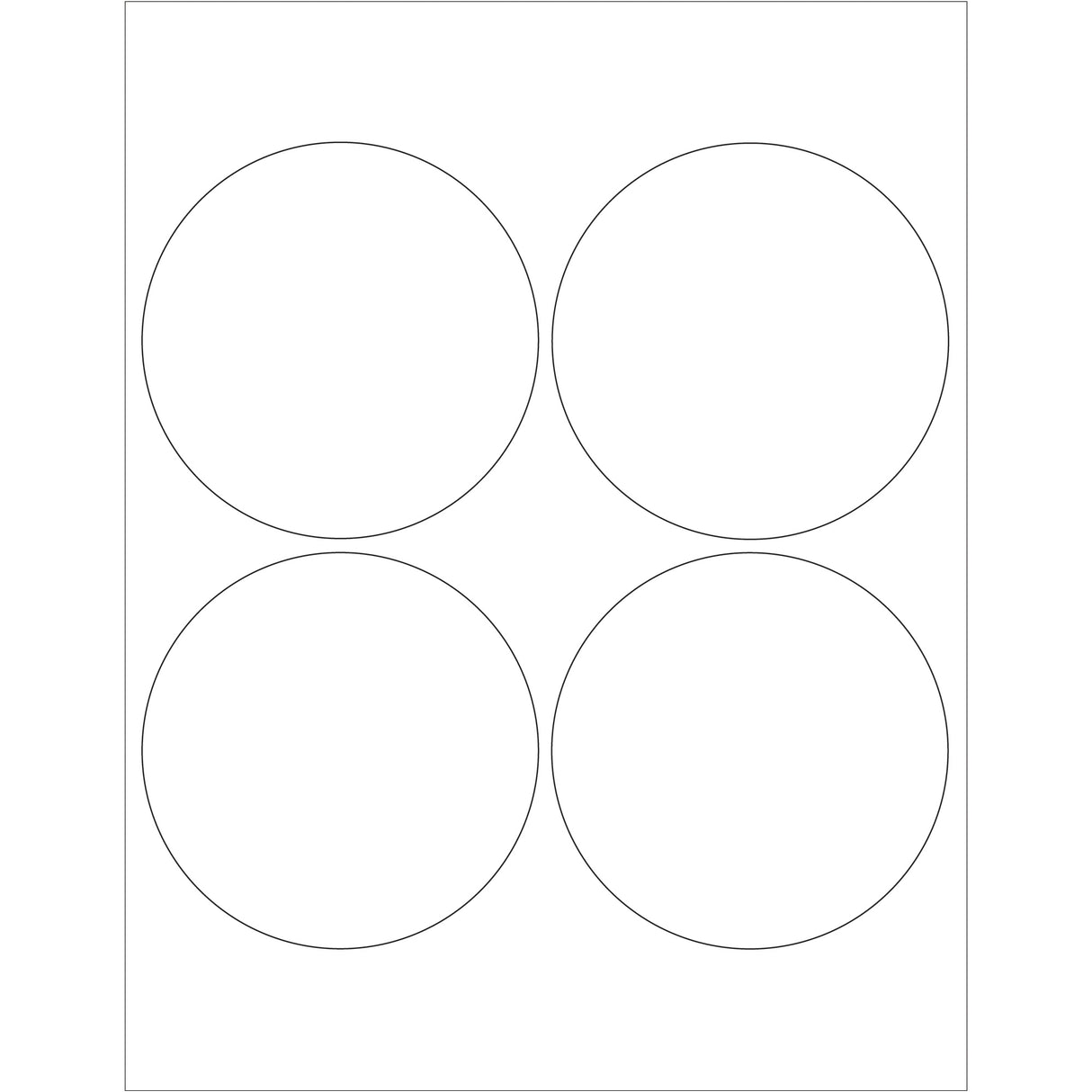 4" Glossy White Circle Laser Labels