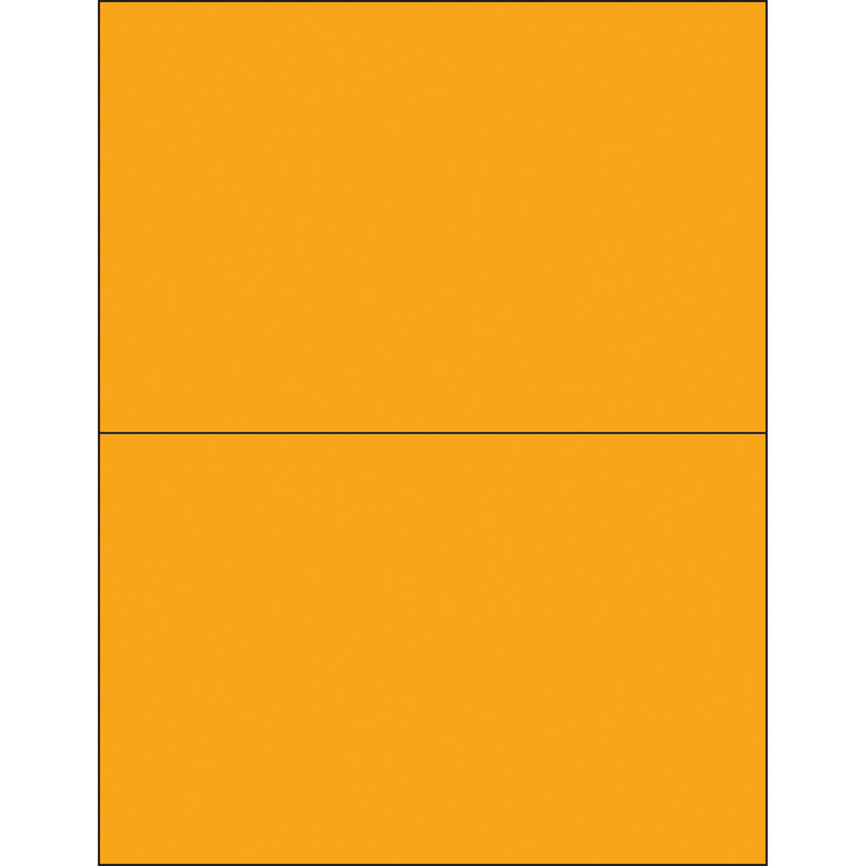 8 1/2 x 5 1/2" Fluorescent Orange Removable Rectangle Laser Labels