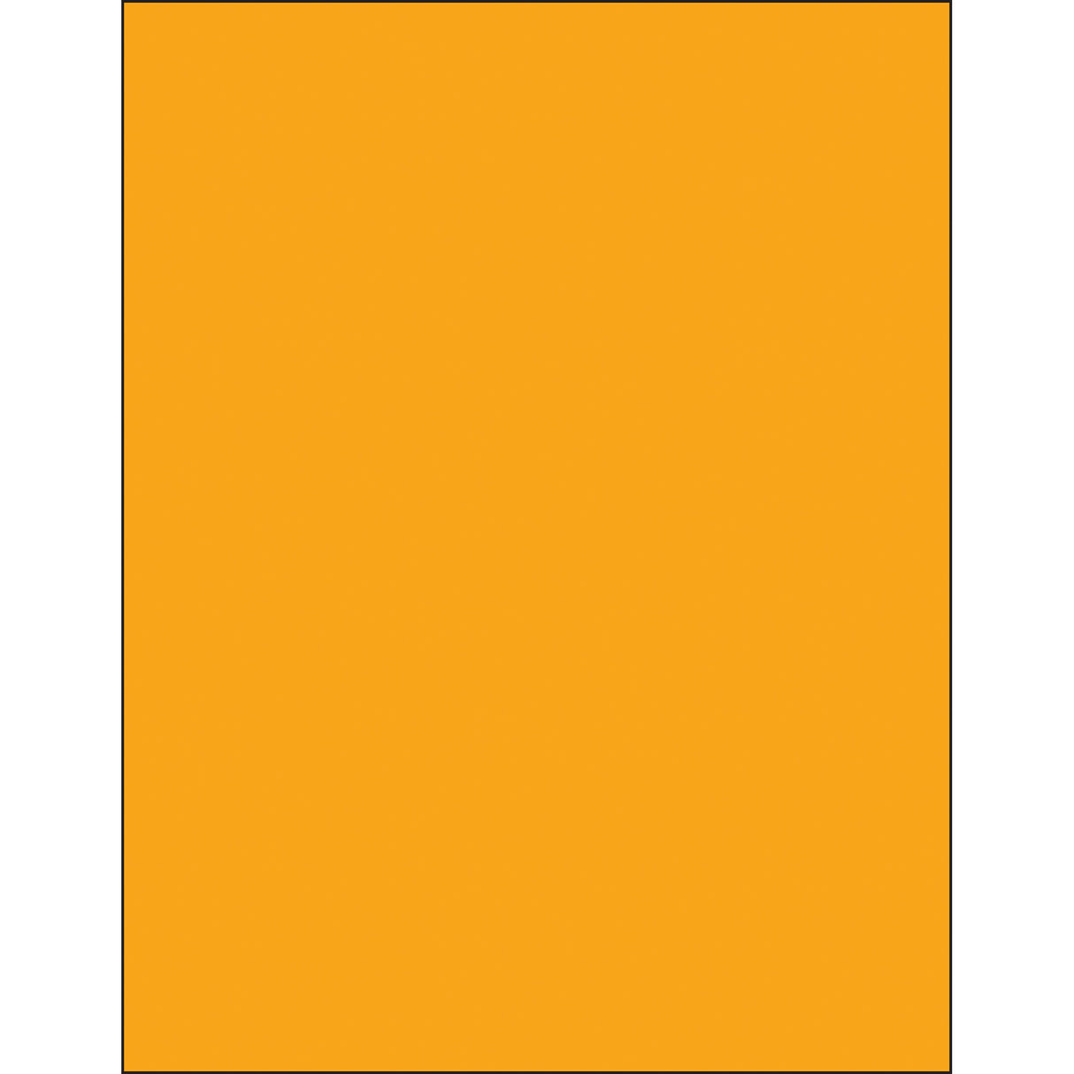 8 1/2 x 11" Fluorescent Orange Removable Rectangle Laser Labels
