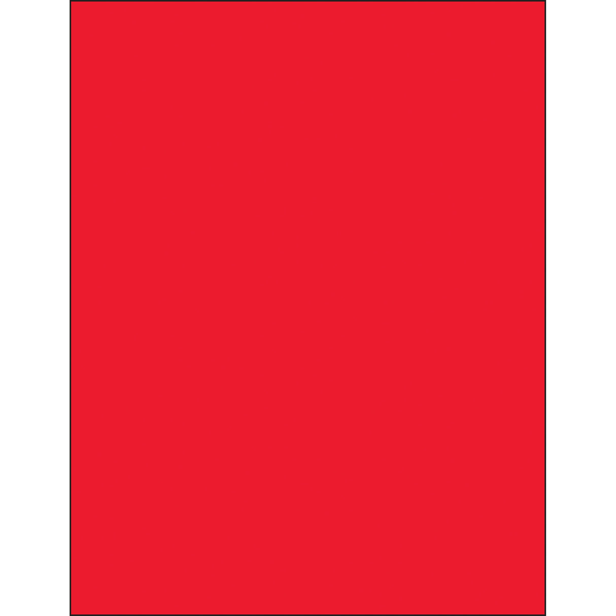 8 1/2 x 11" Fluorescent Red Removable Rectangle Laser Labels