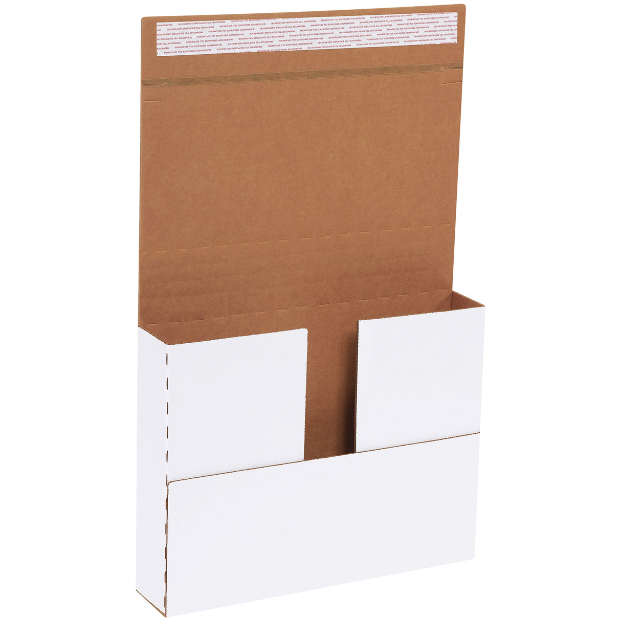 11 1/8 x 8 5/8 x 2" White Deluxe Easy-Fold Mailers