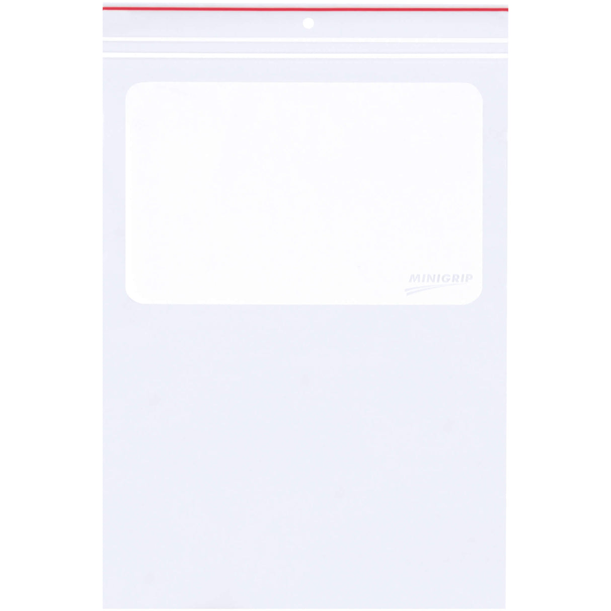 6 x 9" - 4 Mil Minigrip® White Block Reclosable Poly Bags w/ Hang Holes