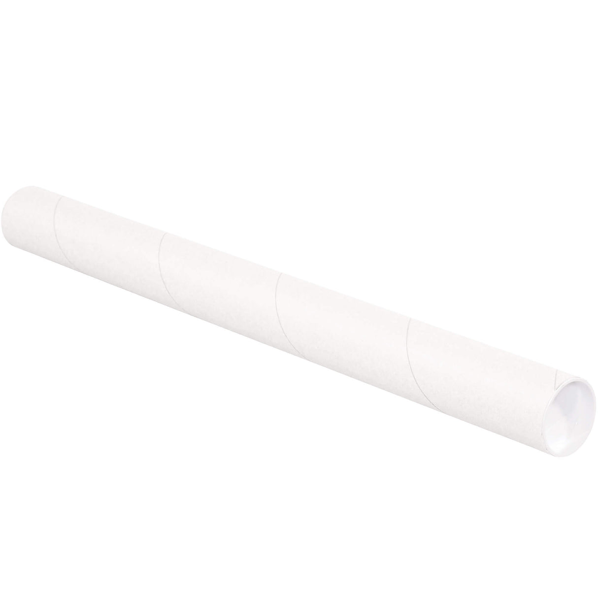 2 1/2 x 12" White Tubes with Caps