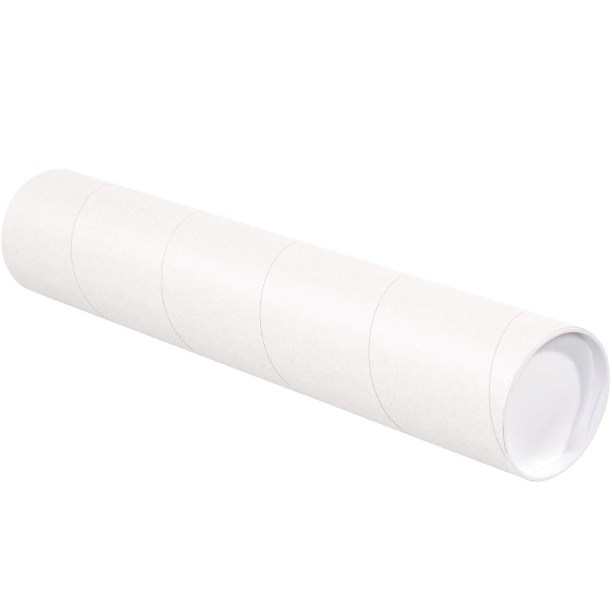 4 x 12" White Tubes with Caps