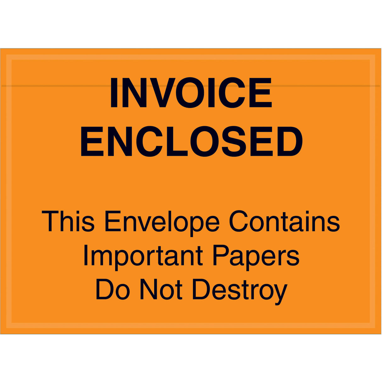 4 1/2 x 6" Orange "Important Papers Enclosed" Envelopes