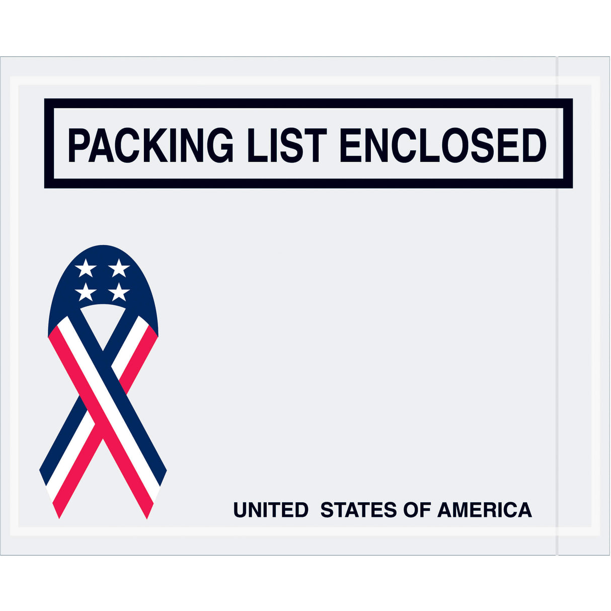 4 1/2 x 5 1/2" U.S.A. Ribbon "Packing List Enclosed" Envelopes