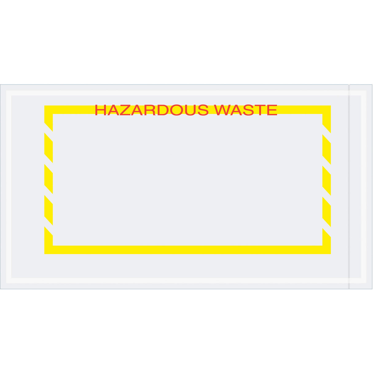 5 1/2 x 10" Yellow Border "Hazardous Waste" Document Envelopes