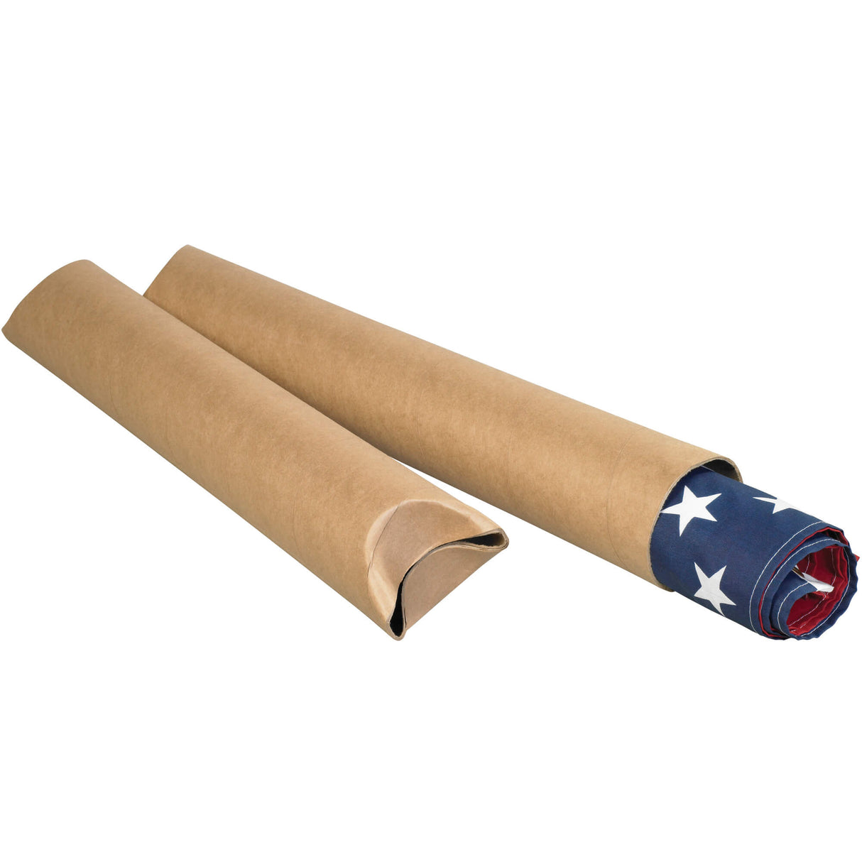 4 x 36" Kraft Crimped End Tubes