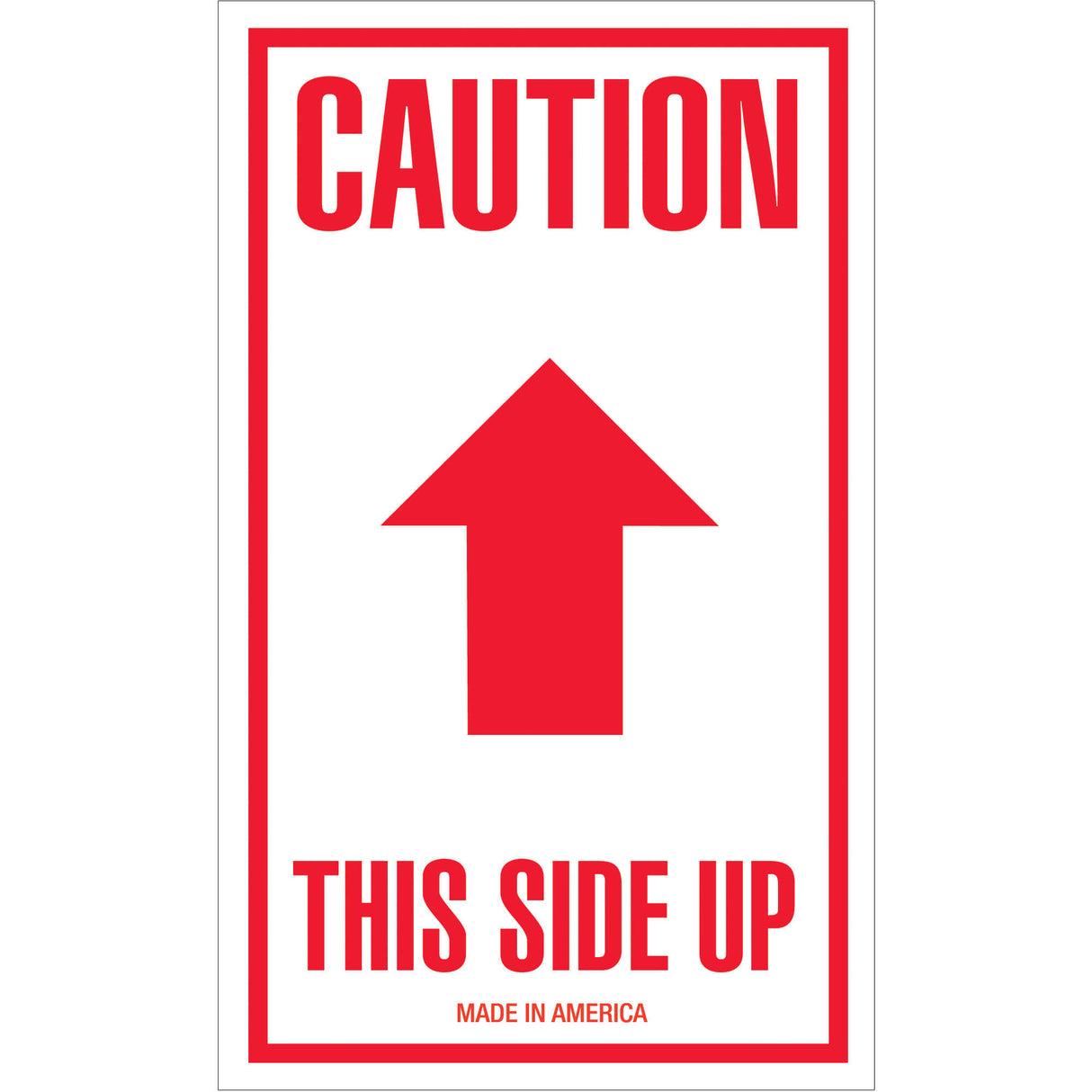 3 x 5" - "Caution - This Side Up" Arrow Labels