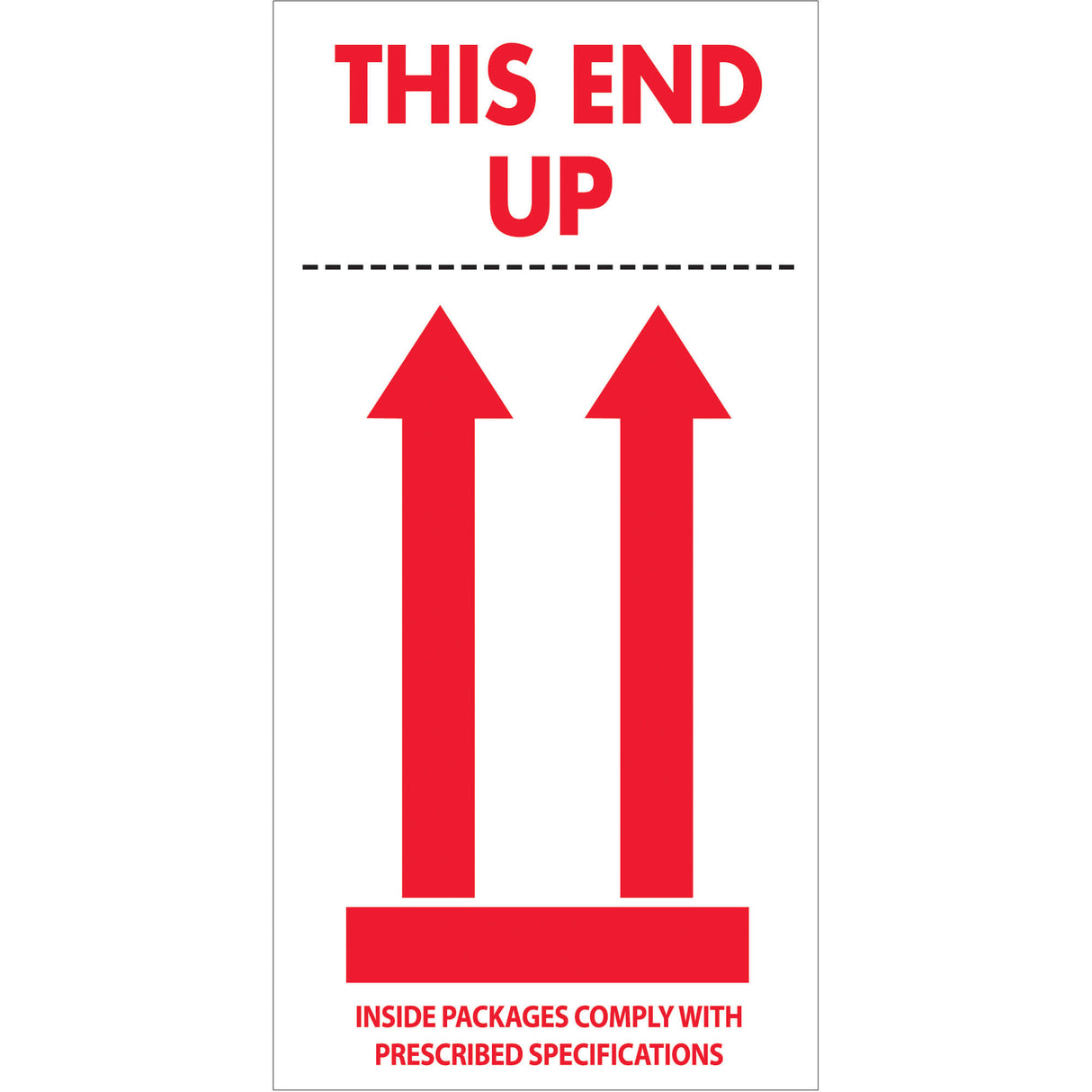 4 x 8" - "This End Up" Labels
