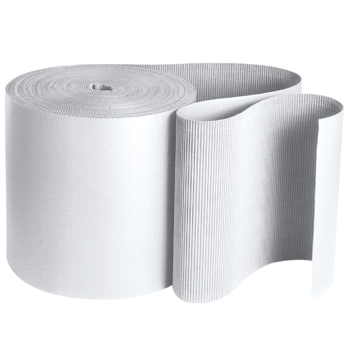 36" x 250' -  B Flute White Singleface Corrugated Roll