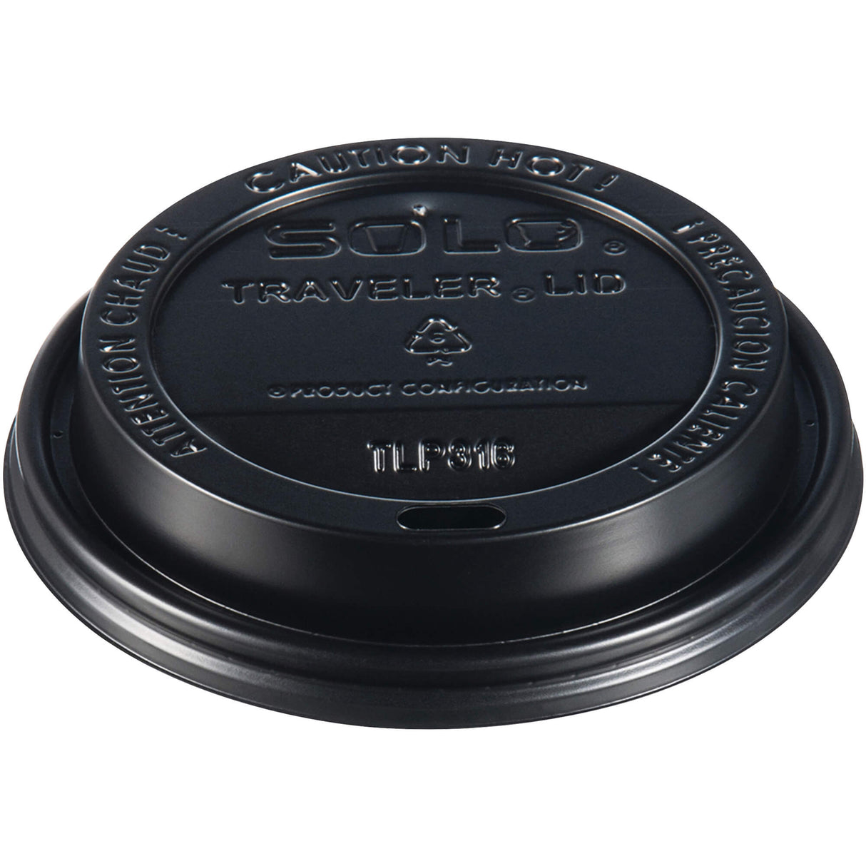 Solo® Paper Hot Cup Lids - 8 oz, Black
