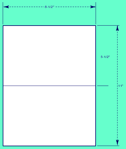 8 1/2 X 5 1/2 Laser Labels 2000 sheet bulk pack