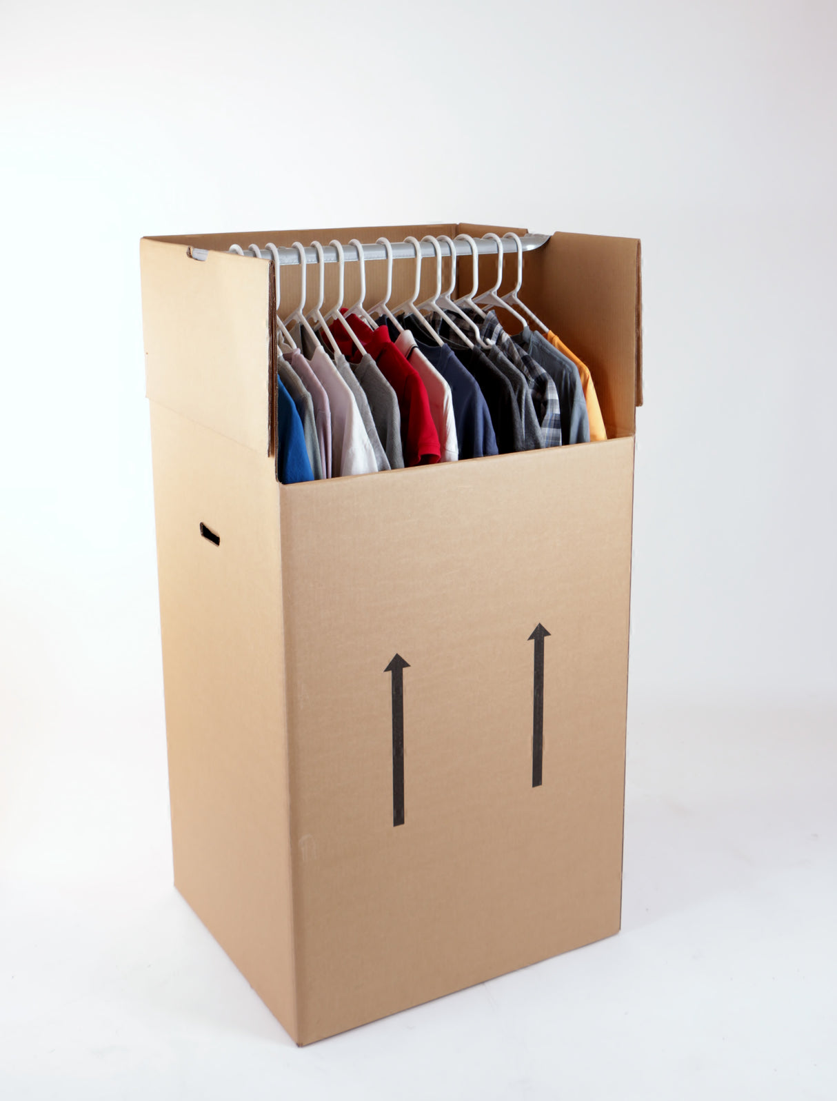 Large Wardrobe Moving Box With Bar | Size:24X21X46