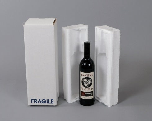 Styrofoam Molded Wine Box for Shipping, 1 Bottle