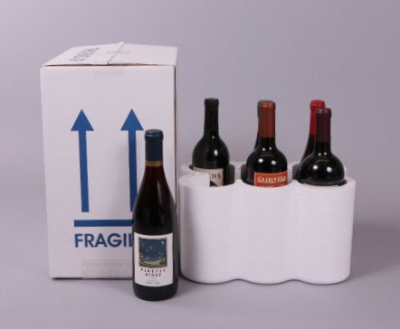 Styrofoam Lined Wine Box for Shipping, 6 Bottle