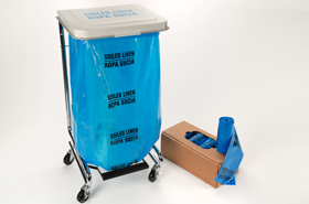 30x43 1.3mil Blue Soiled Liners LLD Bags
