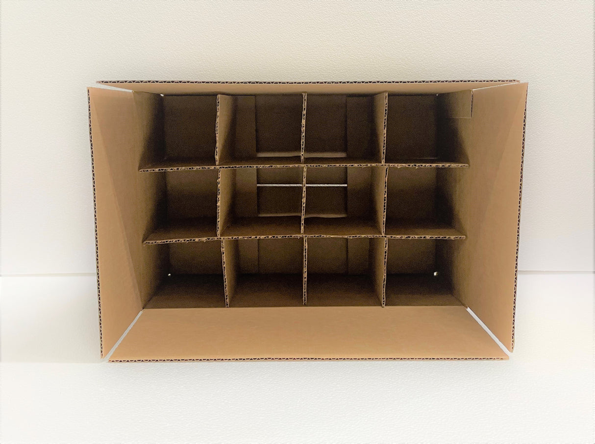 Divided Glass Box 18 x 12 x 12 (24 slots)
